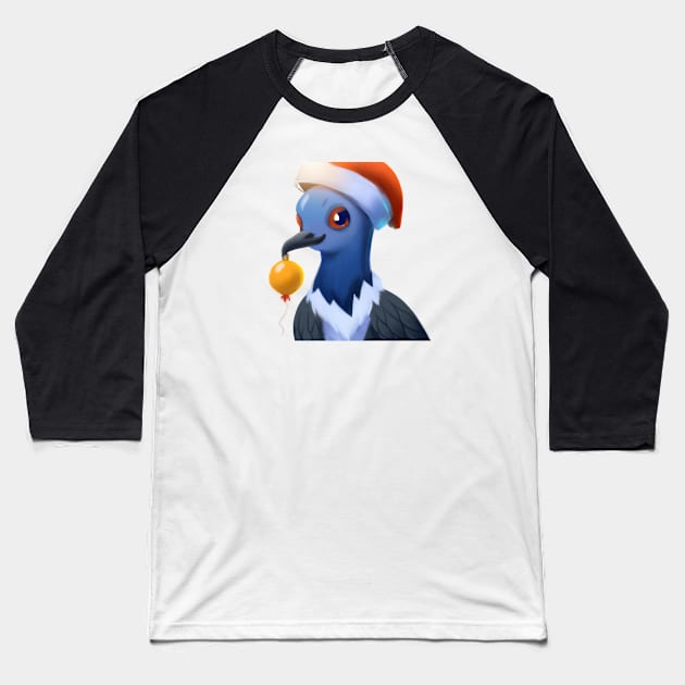 Cute Pigeon Drawing Baseball T-Shirt by Play Zoo